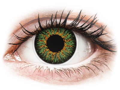 ColourVUE Glamour Green - mit Stärke (2 Linsen) - Coloured contact lenses