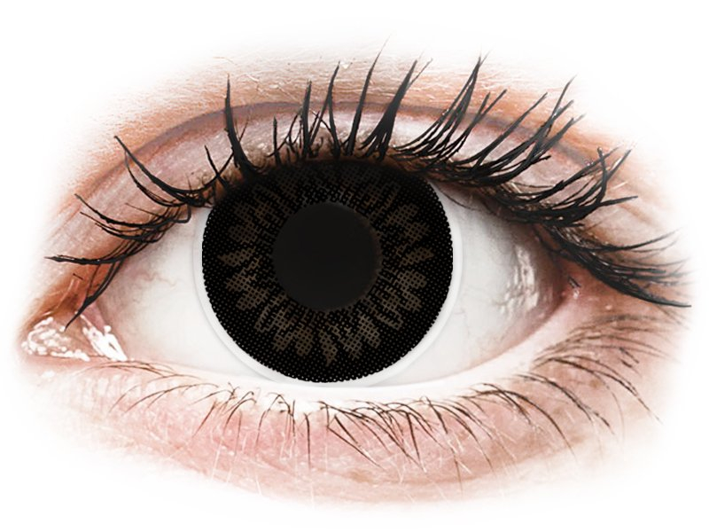 ColourVUE BigEyes Dolly Black - mit Stärke (2 Linsen) - Coloured contact lenses