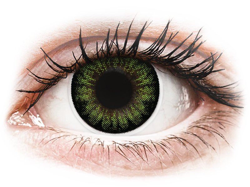 ColourVUE BigEyes Party Green - ohne Stärke (2 Linsen) - Coloured contact lenses