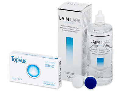 TopVue Monthly (6 Linsen) + Laim Care 400 ml - Älteres Design