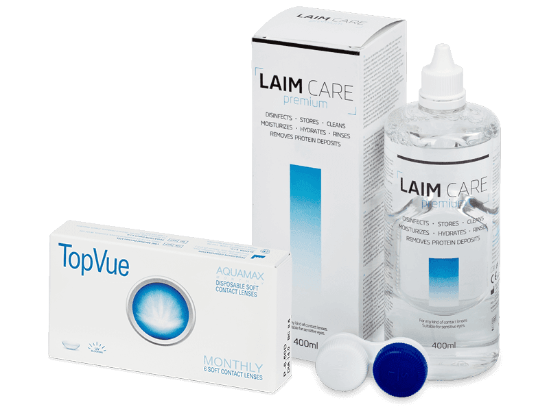 TopVue Monthly (6 Linsen) + Laim Care 400 ml - Spar-Set