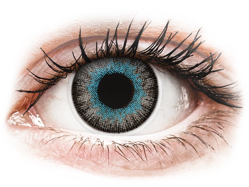 ColourVUE Fusion Blue Gray - ohne Stärke (2 Linsen) - Coloured contact lenses