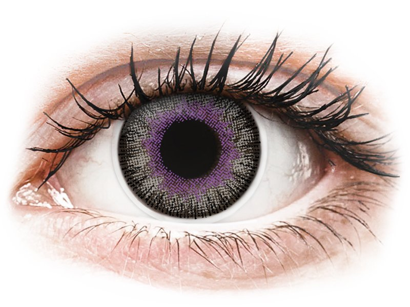 ColourVUE Fusion Violet Gray - ohne Stärke (2 Linsen) - Coloured contact lenses
