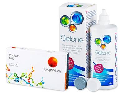 Proclear Toric (6 Linsen) + Gelone 360 ml - Älteres Design