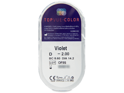 TopVue Color - Violet - mit Stärke (2 Linsen) - Blister Vorschau