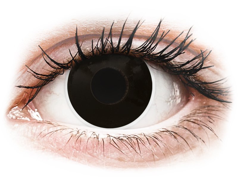 ColourVUE Crazy Lens - Blackout - Tageslinsen ohne Stärke (2 Linsen) - Coloured contact lenses