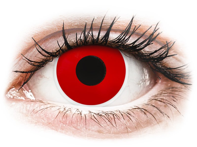 ColourVUE Crazy Lens - Red Devil - Tageslinsen ohne Stärke (2 Linsen) - Coloured conact lenses