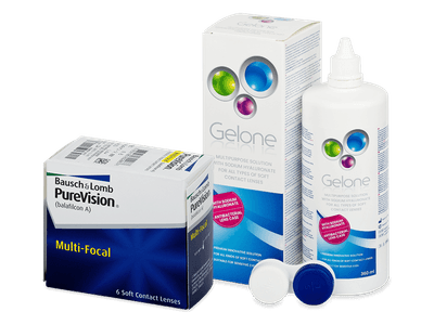 PureVision Multi-Focal (6 Linsen) + Gelone 360 ml - Spar-Set