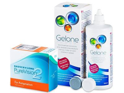 PureVision 2 for Astigmatism (6 Linsen) + Gelone 360ml