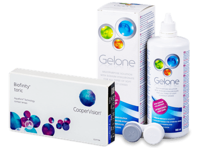 Biofinity Toric (6 Linsen) + Gelone 360 ml - Älteres Design