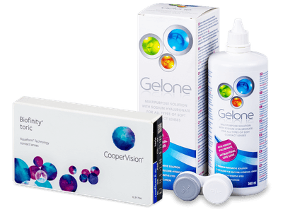 Biofinity Toric (6 Linsen) + Gelone 360ml - Spar-Set