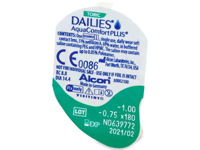 Dailies AquaComfort Plus Toric (90 Linsen) - Blister Vorschau