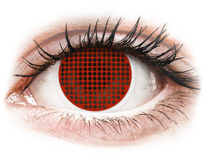ColourVUE Crazy Lens - Red Screen - ohne Stärke (2 Linsen) - Coloured contact lenses