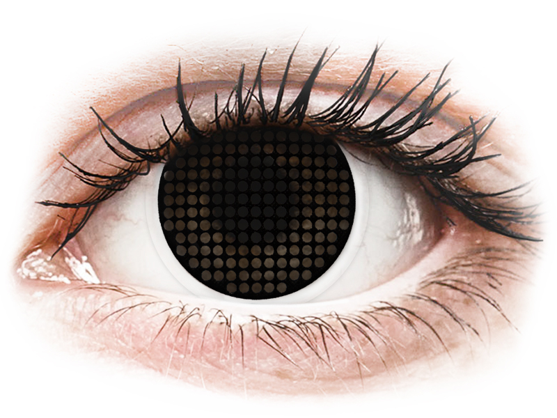 ColourVUE Crazy Lens - Black Screen - ohne Stärke (2 Linsen) - Coloured contact lenses