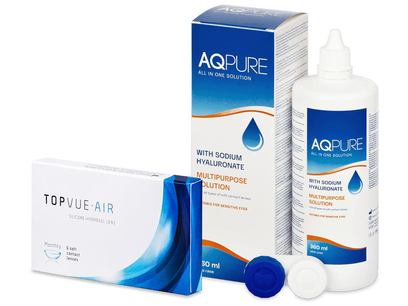 TopVue Air (6 Linsen) + AQ Pure 360 ml - Spar-Set
