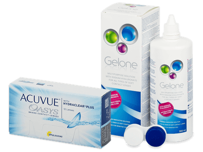 Acuvue Oasys (12 Linsen) + Gelone 360 ml