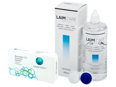 Biomedics 55 Evolution (6 Linsen) + Laim-Care 400 ml