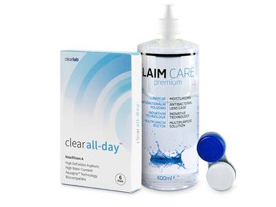 Clear All-Day (6 Linsen) + Laim Care 400 ml - Älteres Design