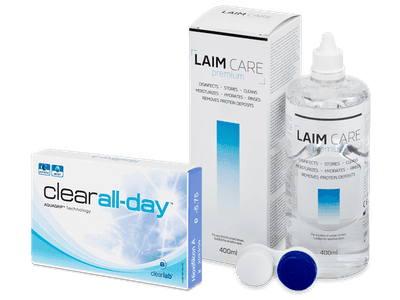 Clear All-Day (6 Linsen) + Laim-Care 400 ml