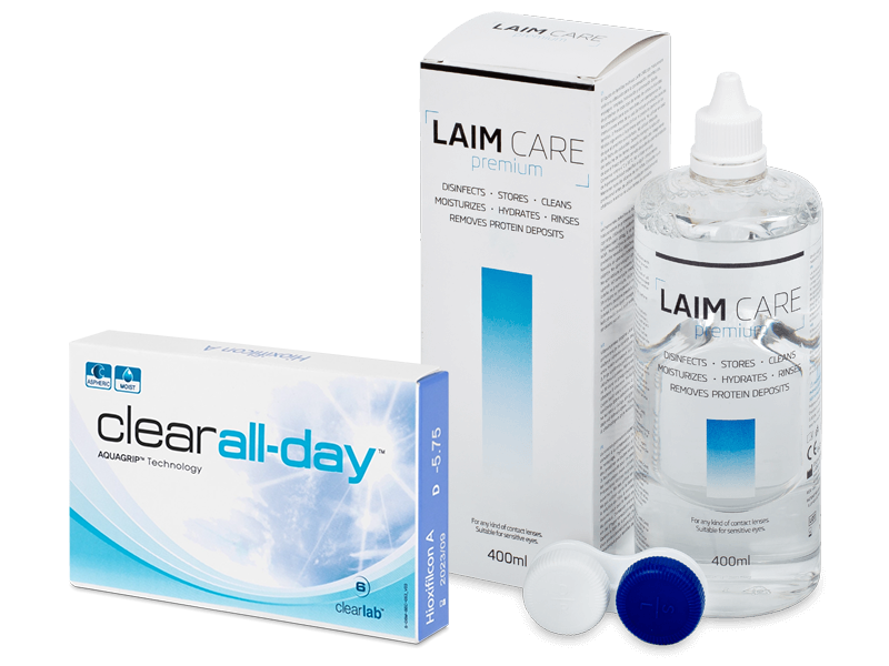 Clear All-Day (6 Linsen) +  Laim-Care 400 ml - Spar-Set