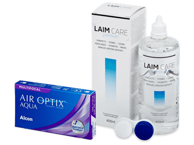 Air Optix Aqua Multifocal (6 Linsen) + Laim Care 400 ml