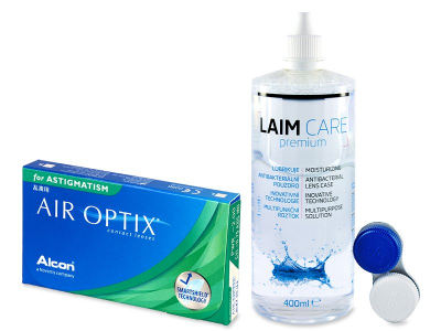 Air Optix for Astigmatism (6 Linsen) + LAIM CARE 400 ml - Spar-Set