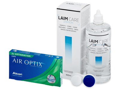 Air Optix for Astigmatism (6 Linsen) + Laim Care 400 ml