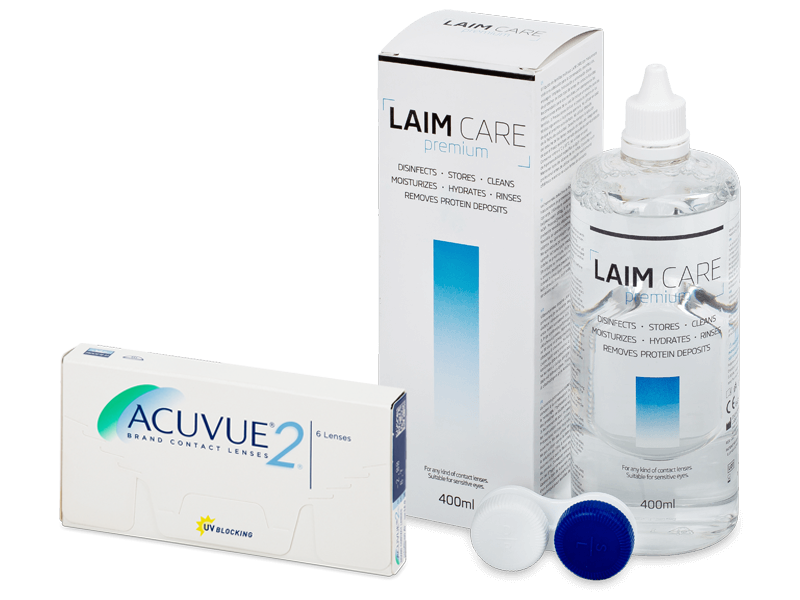 Acuvue 2 (6 Linsen) + Laim Care 400 ml - Spar-Set
