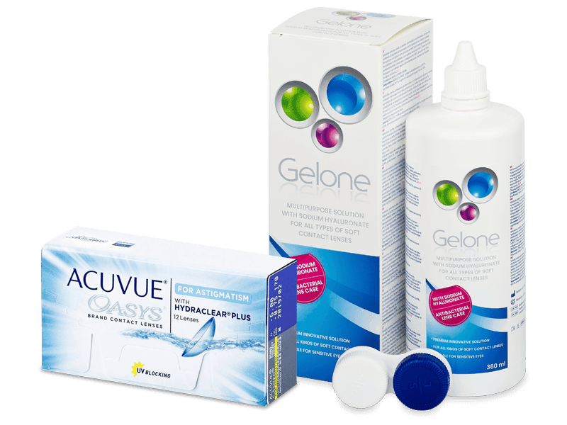 Acuvue Oasys for Astigmatism (12 Linsen) + Gelone 360 ml - Spar-Set