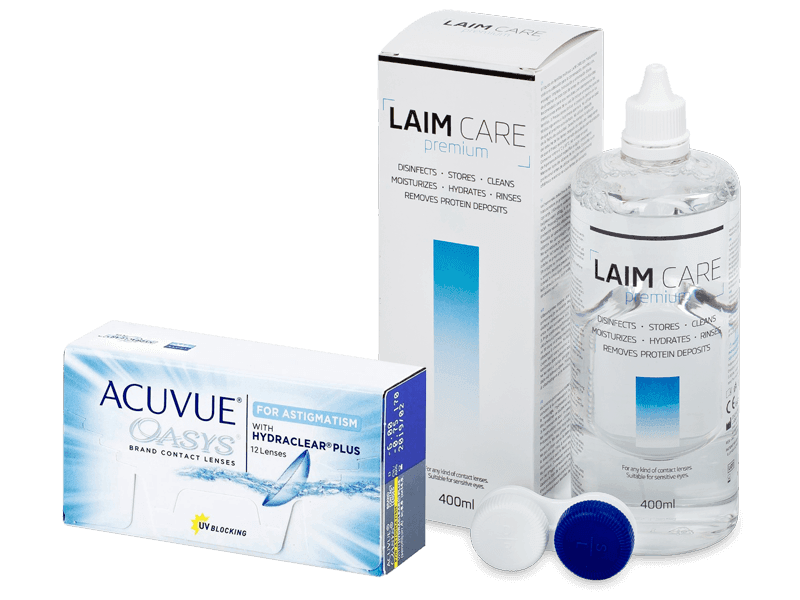 Acuvue Oasys for Astigmatism (12 Linsen) + Laim Care 400 ml - Spar-Set