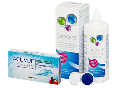 Acuvue Oasys for Presbyopia (6 Linsen) + Gelone 360 ml - Spar-Set