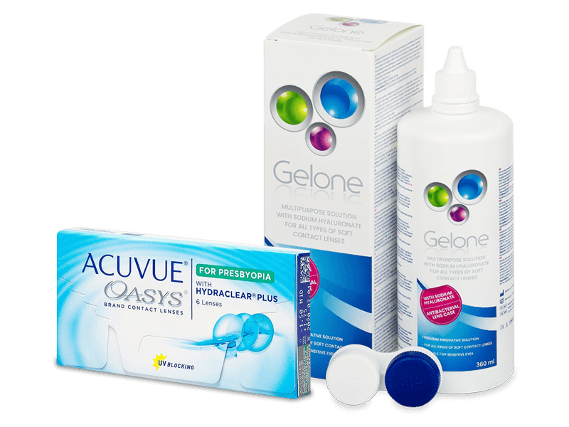 Acuvue Oasys for Presbyopia (6 Linsen) + Gelone 360 ml - Spar-Set