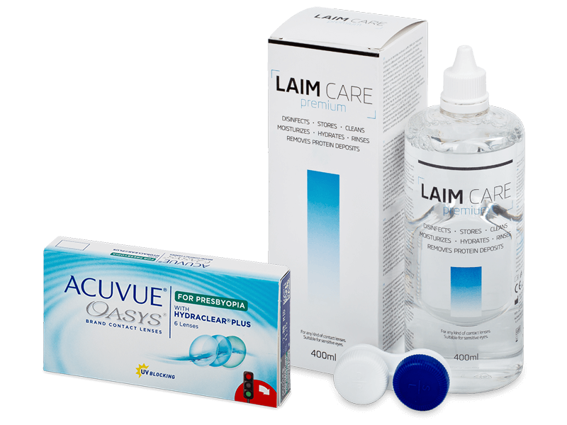 Acuvue Oasys for Presbyopia (6 Linsen) + Laim Care 400 ml - Spar-Set
