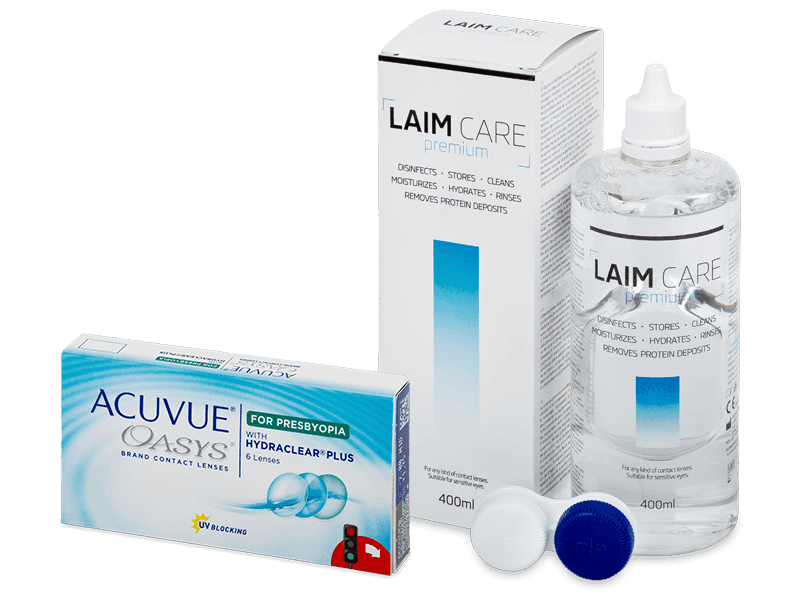 Acuvue Oasys for Presbyopia (6 Linsen) + Laim Care 400 ml - Spar-Set