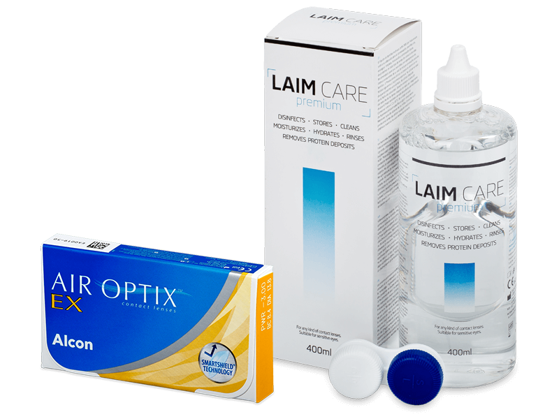 Air Optix EX (3 Linsen) + Laim-Care 400 ml - Spar-Set
