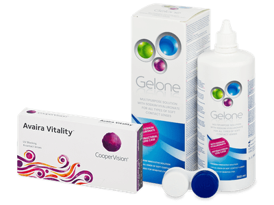 Avaira Vitality (6 Linsen) + Gelone 360 ml - Spar-Set