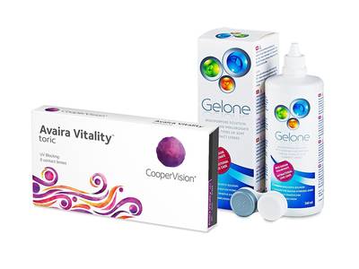 Avaira Vitality Toric (6 Linsen) + Gelone 360 ml - Älteres Design