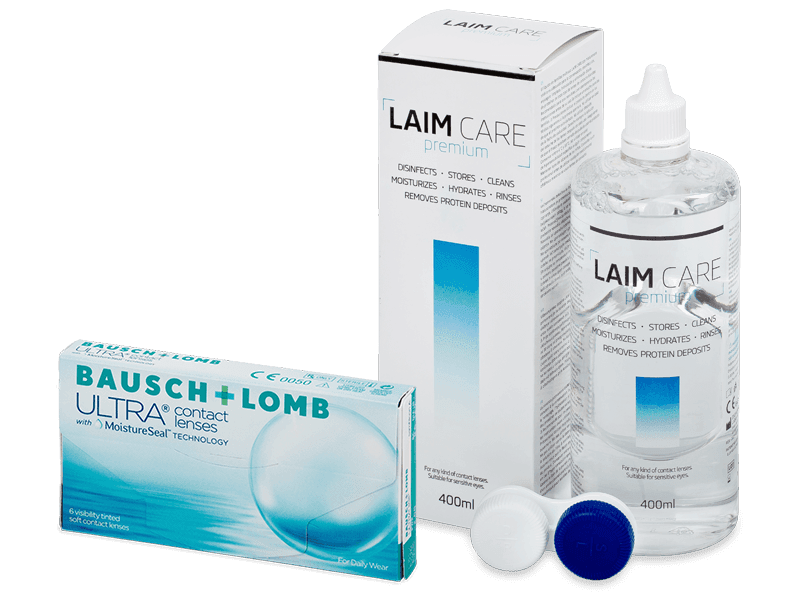 Bausch + Lomb ULTRA (6 Linsen) + Laim Care 400 ml - Spar-Set
