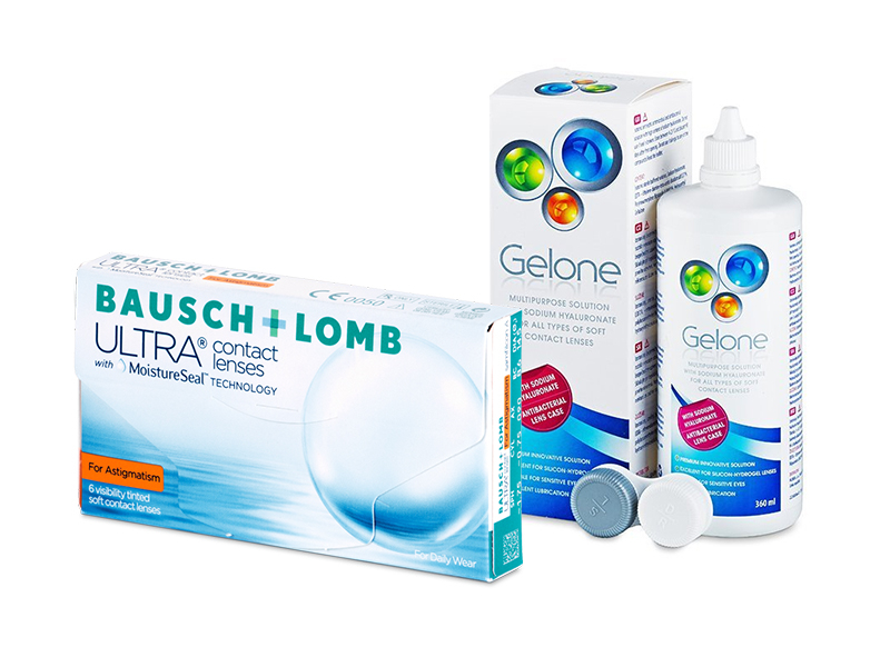 Bausch + Lomb ULTRA for Astigmatism (6 Linsen) + Gelone 360 ml