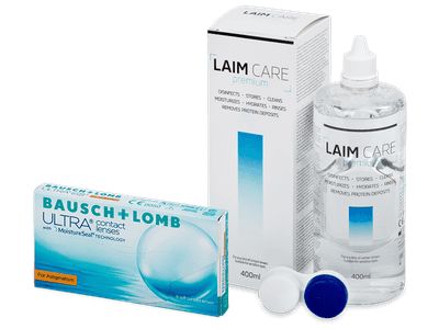 Bausch + Lomb ULTRA for Astigmatism (6 Linsen) + Laim Care 400 ml