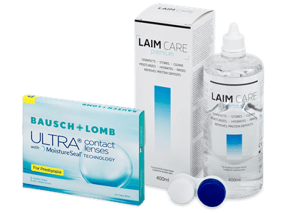 Bausch + Lomb ULTRA for Presbyopia (3 Linsen) + Laim Care 400 ml