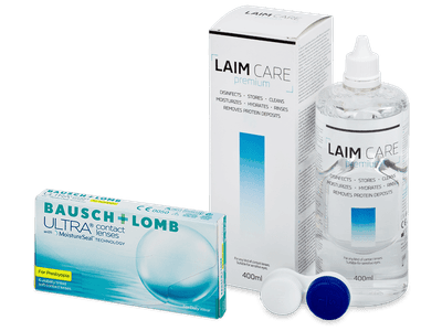 Bausch + Lomb ULTRA for Presbyopia (6 Linsen) + Laim Care 400 ml