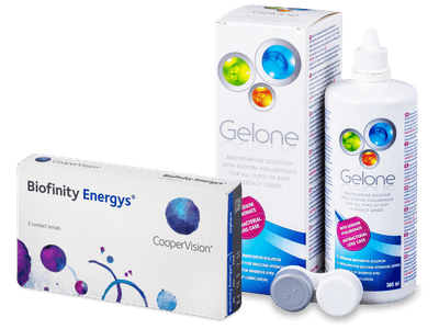 Biofinity Energys (3 Linsen) + Gelone 360 ml - Älteres Design