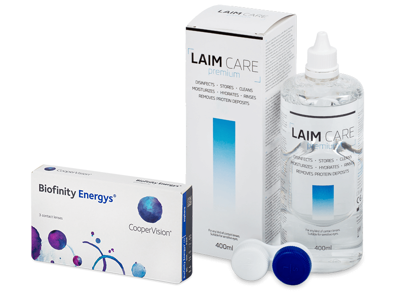 Biofinity Energys (3 Linsen) + Laim-Care 400 ml - Spar-Set