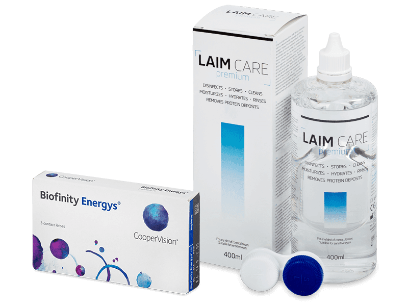 Biofinity Energys (3 Linsen) + Laim Care 400 ml - Spar-Set