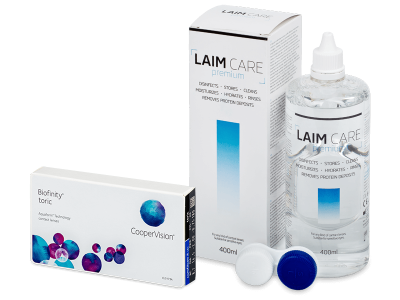 Biofinity Energys (6 Linsen) + Laim Care 400 ml