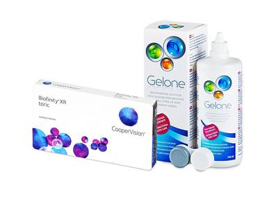 Biofinity XR Toric (3 Linsen) + Gelone 360 ml - Älteres Design
