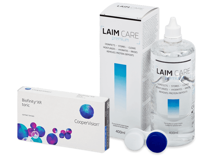 Biofinity XR Toric (3 Linsen) + Laim Care 400 ml - Spar-Set