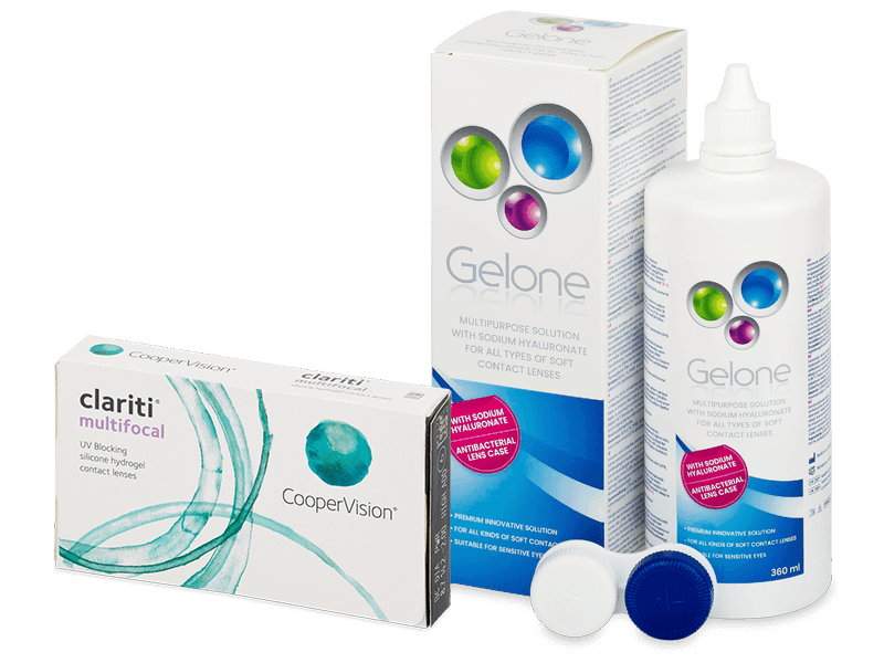Clariti Multifocal (6 Linsen) + Gelone 360 ml - Spar-Set