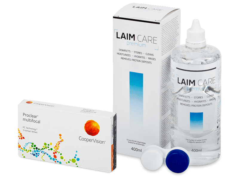 Proclear Multifocal (3 Linsen) + Laim Care 400 ml - Spar-Set